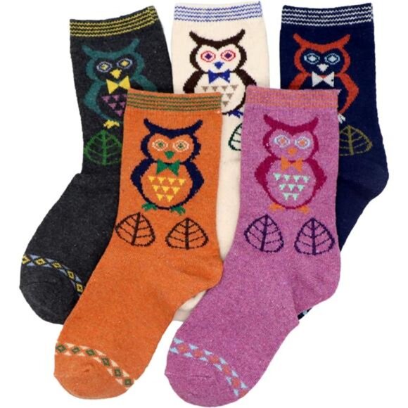 5Pack Womens Warm Wool Soft Cozy Crew Socks Cute - Picture 2 of 7
